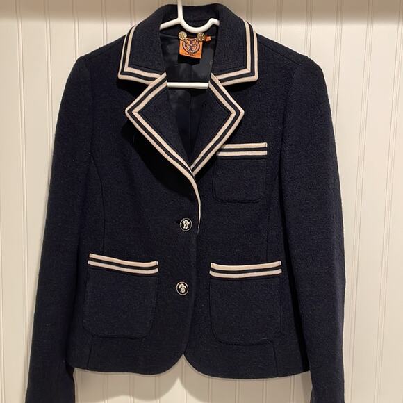 Tory Burch navy wool blazer small - Picture 4 of 9